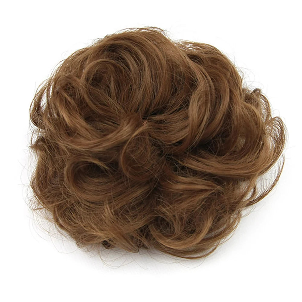 Adjustable Curly Hair Bun Scrunchie Extension for Instant Volume Updo