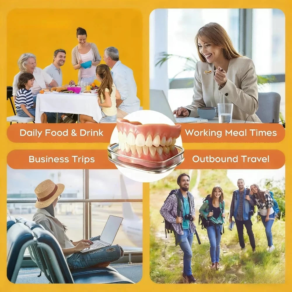 Comfortable Silicone Denture Kit for Men and Women