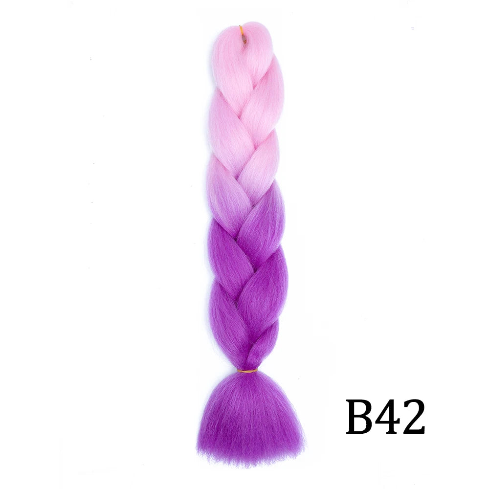 24-Inch Long Synthetic Jumbo Braiding Hair Extensions - 18