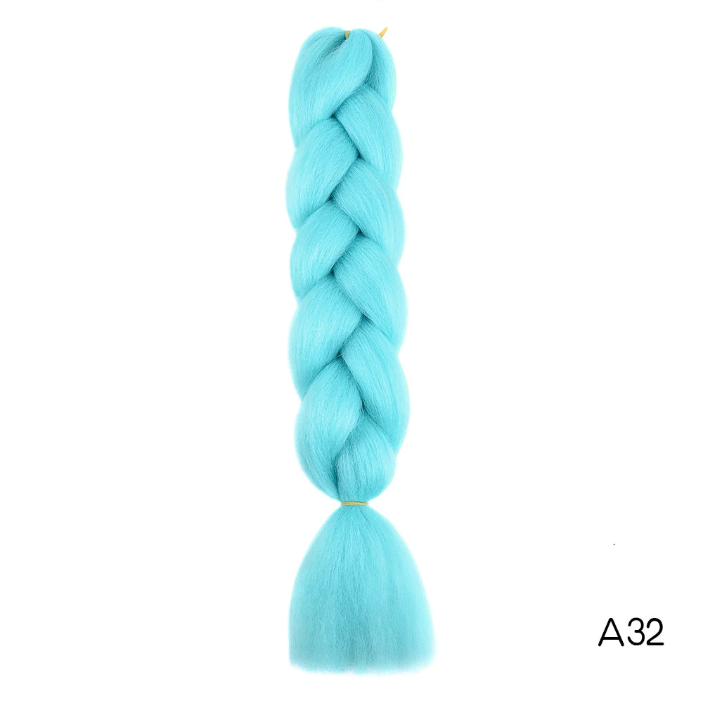 24-Inch Long Synthetic Jumbo Braiding Hair Extensions - 22