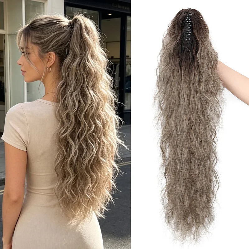 30-Inch Wavy Claw Clip Ponytail Extension - 13