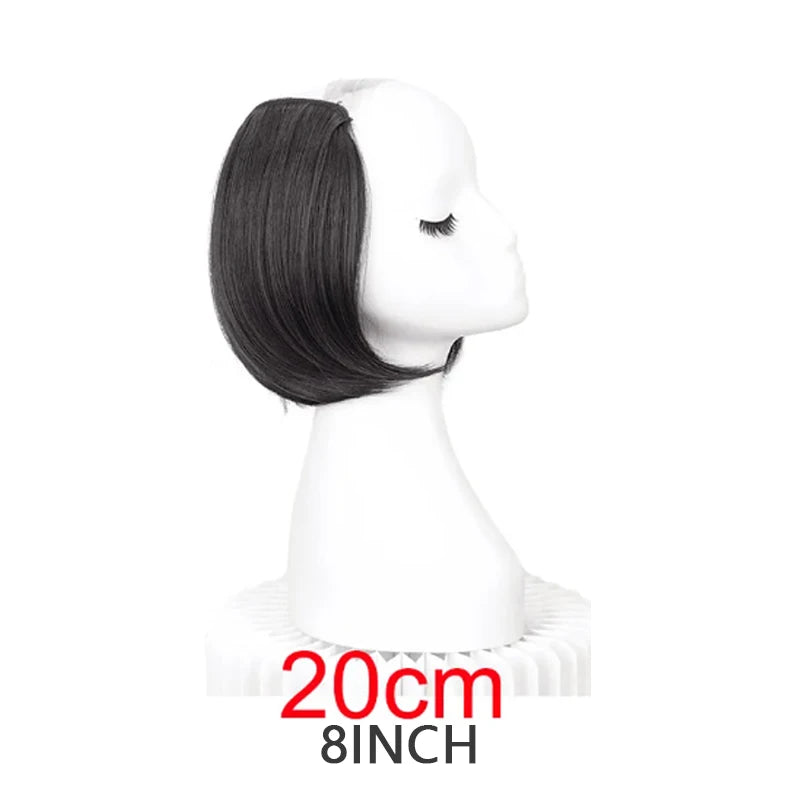 Short Straight V-Shaped Half Wig Hair Extension for Women - 4