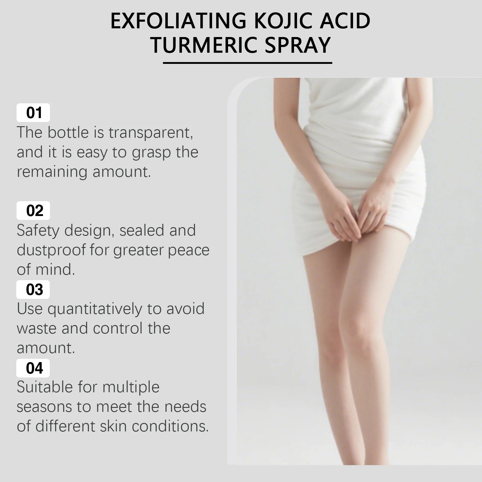 Exfoliating Body and Foot Peeling Spray for Smoother Brighter Skin - 9