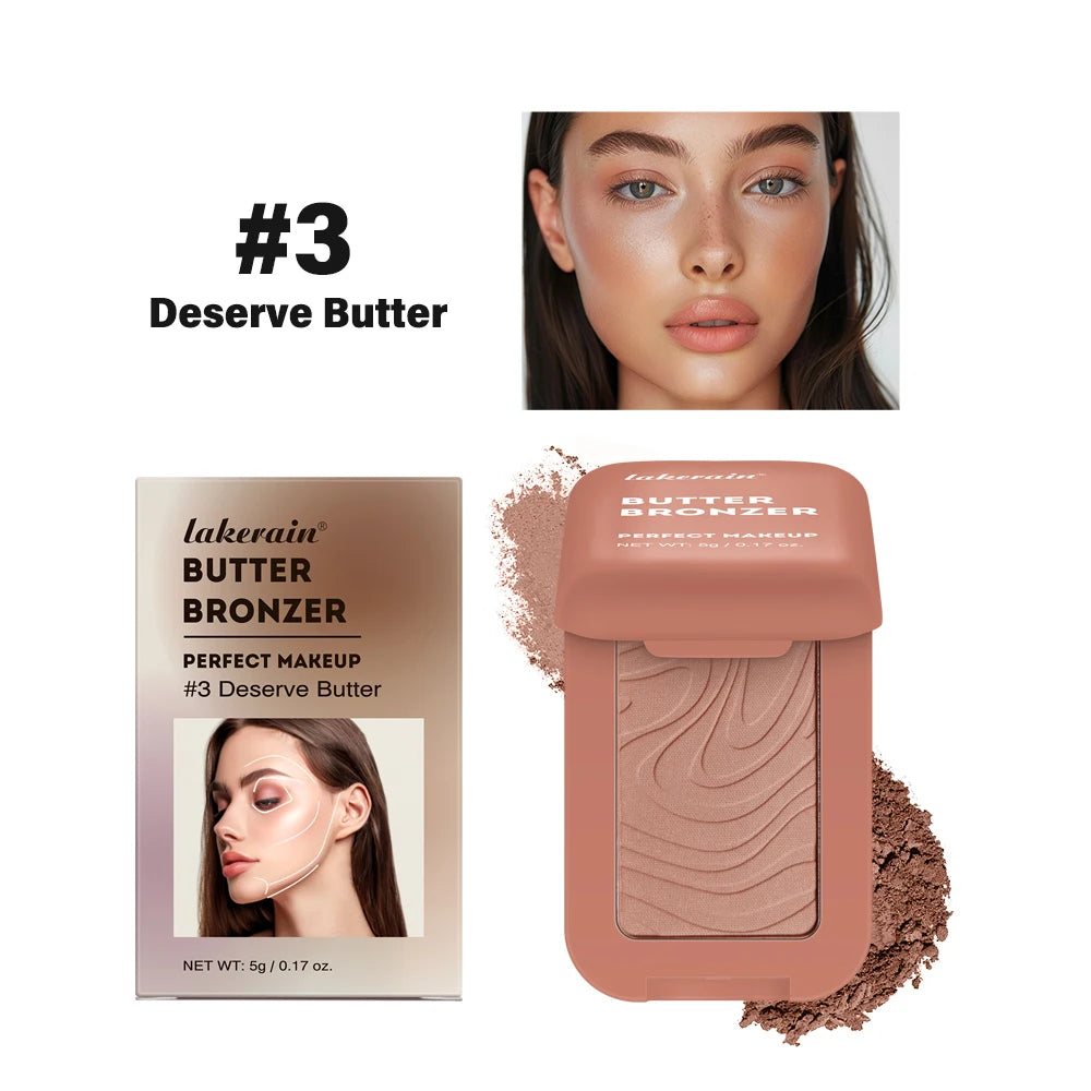 Soft Matte Butter Bronzer Powder for Sculpted and Natural Face Contouring - 33