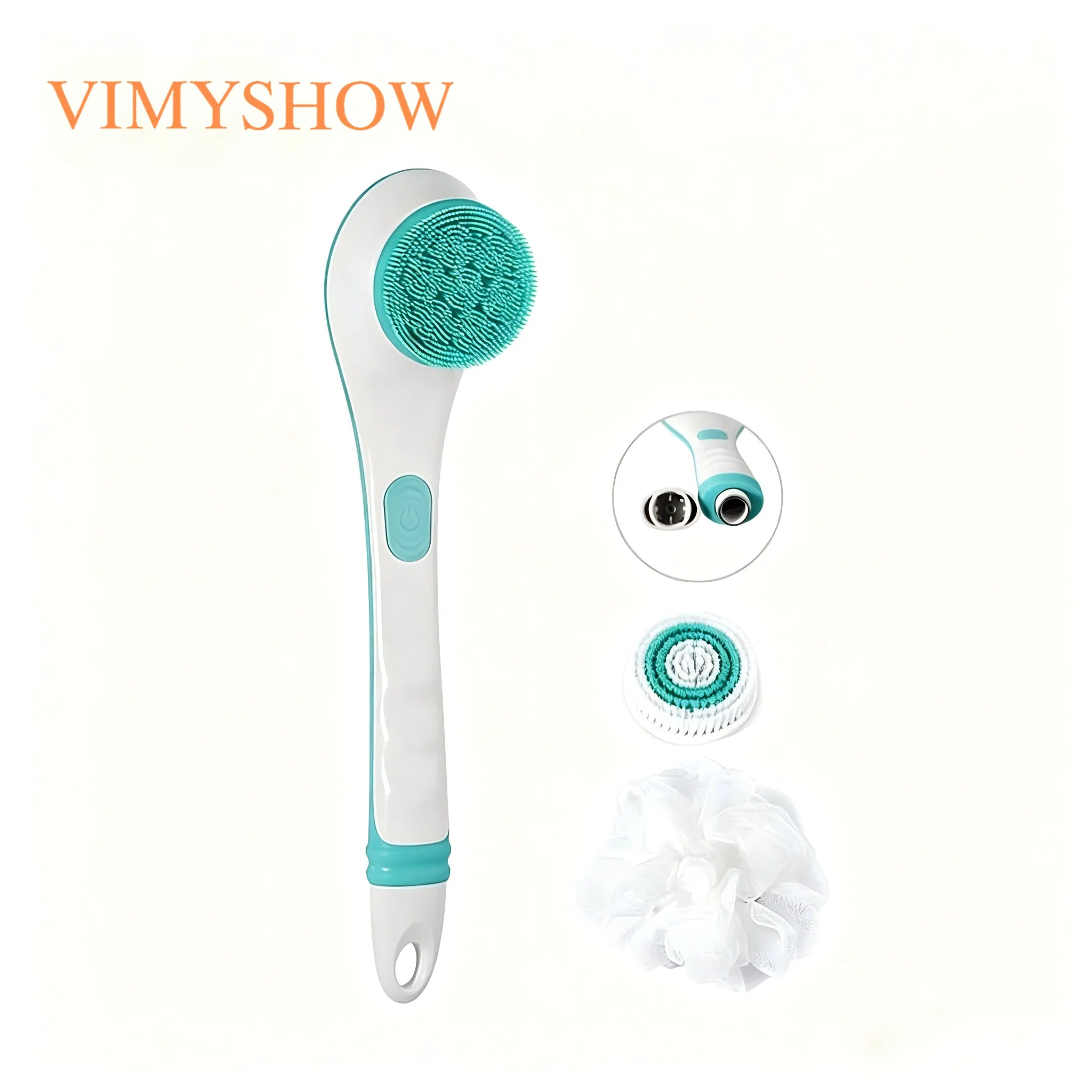 3-in-1 Electric Long Handle Body Brush for Deep Exfoliating and Cleaning - 7