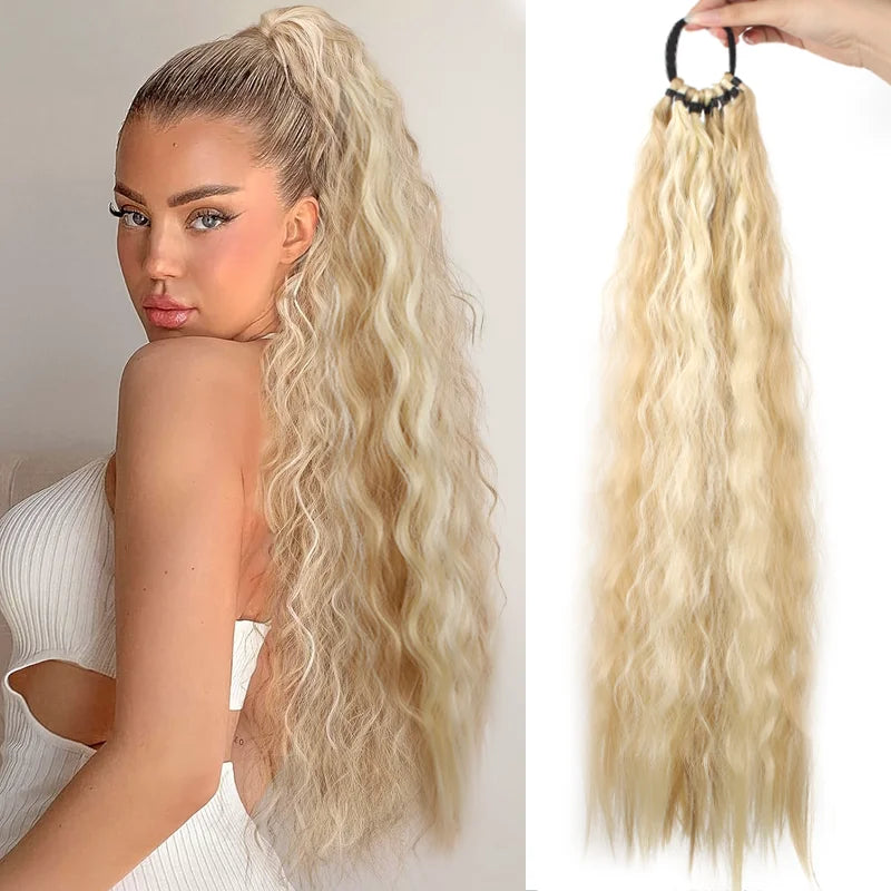 Wavy Synthetic Ponytail Extension for Instant Hair Volume - 7