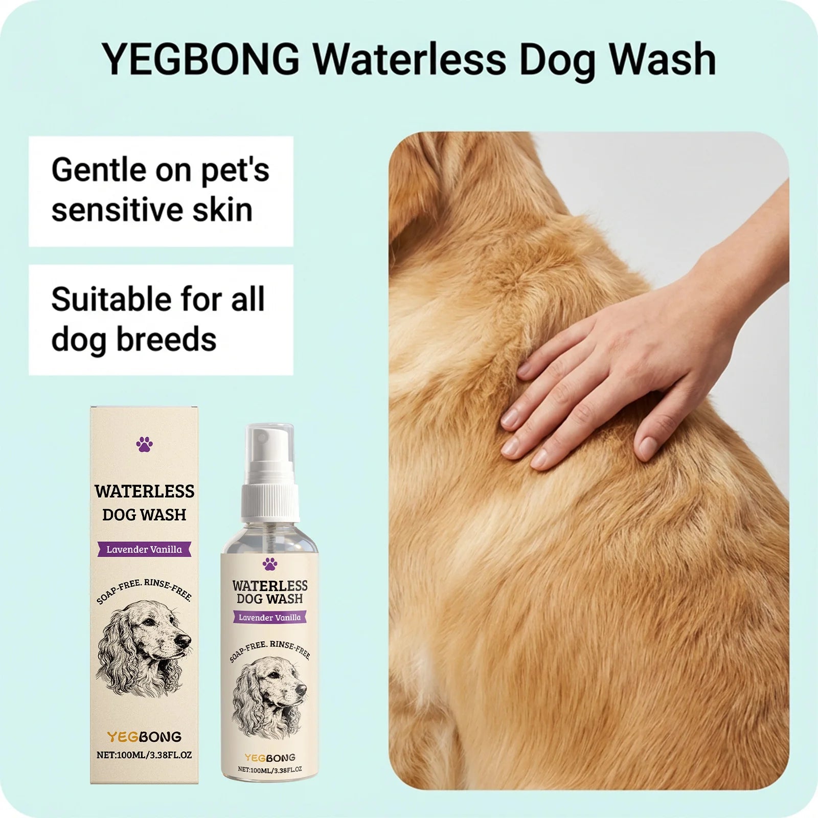 Waterless Dog Shampoo Spray for Quick Cleaning and Odor Removal - 13