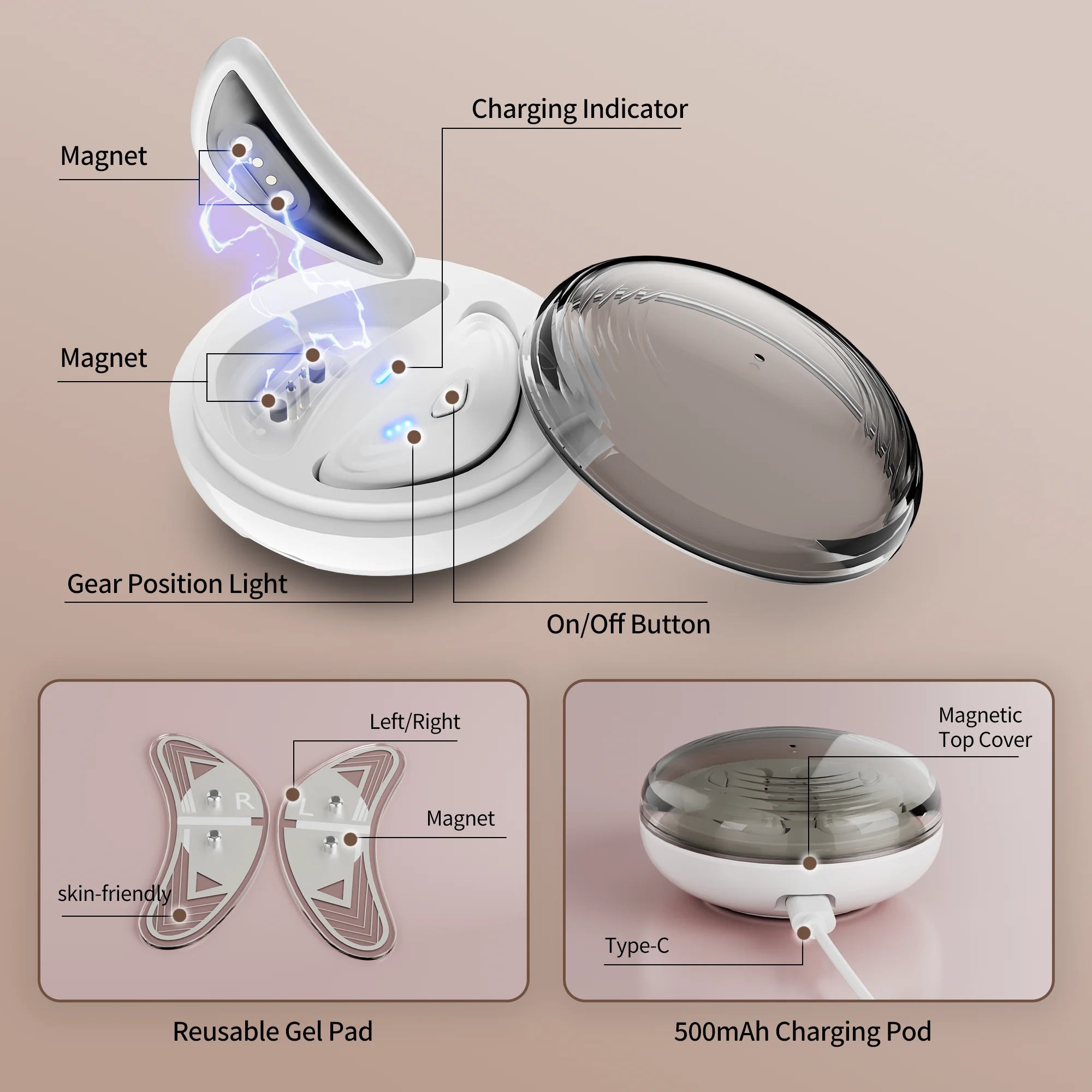 Red Light Microcurrent Eye Massager for Dark Circles and Puffiness - 11