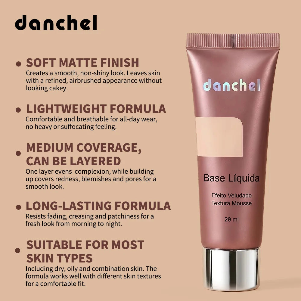 Velvet Matte Liquid Foundation for Flawless Long Lasting Daily Coverage