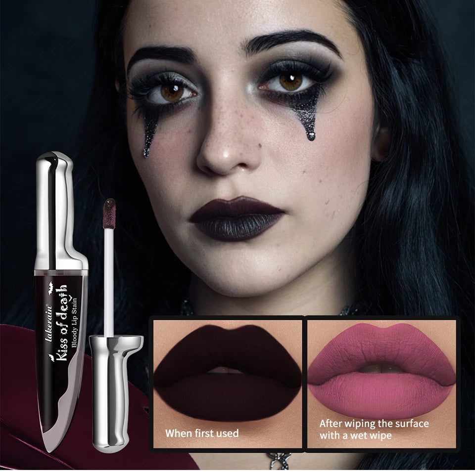 Long-Lasting Waterproof Matte Bloody Lip Stain for Halloween Makeup