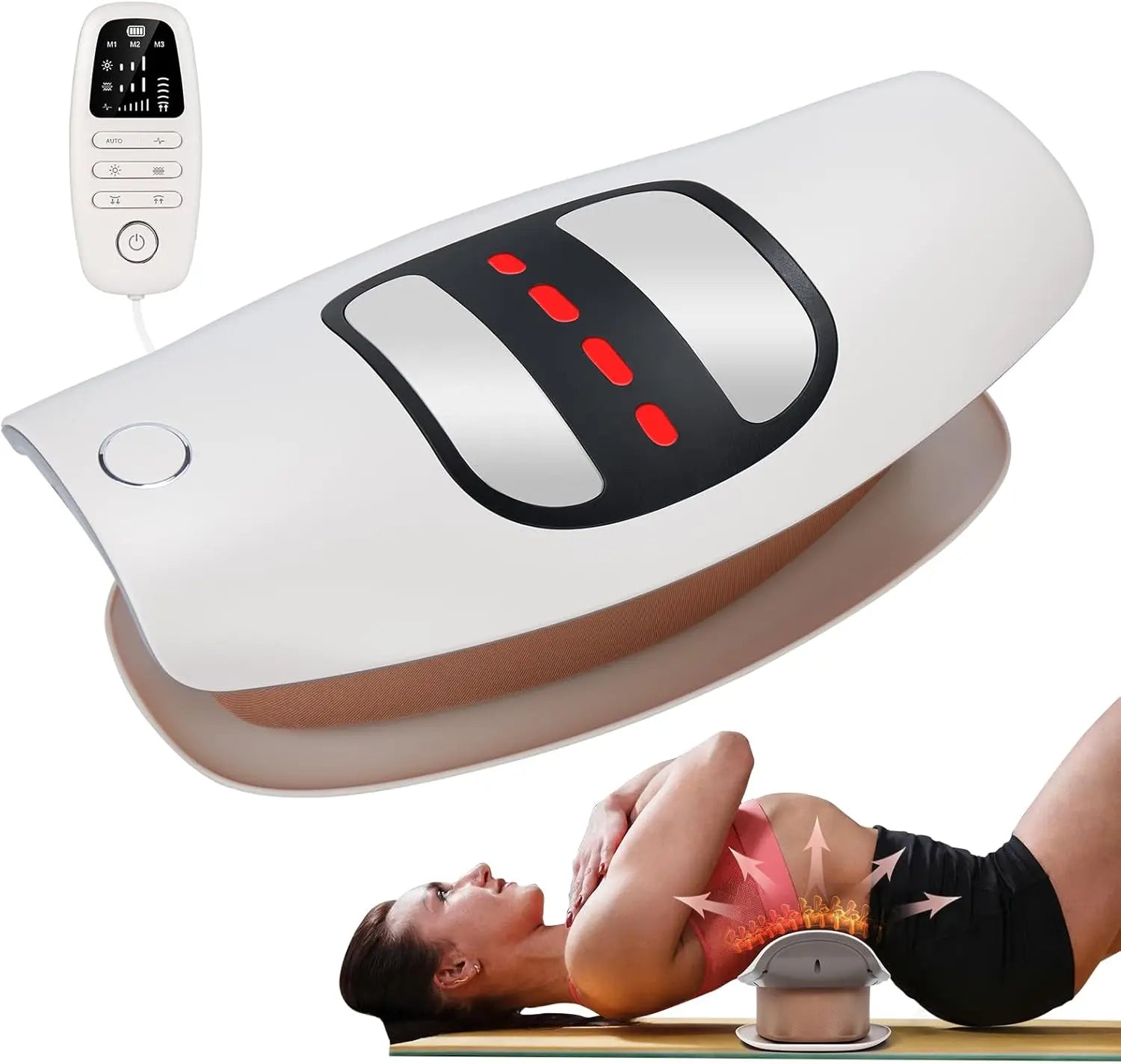 Electric Lumbar Traction Massager for Back Pain Relief and Spine Support - 1