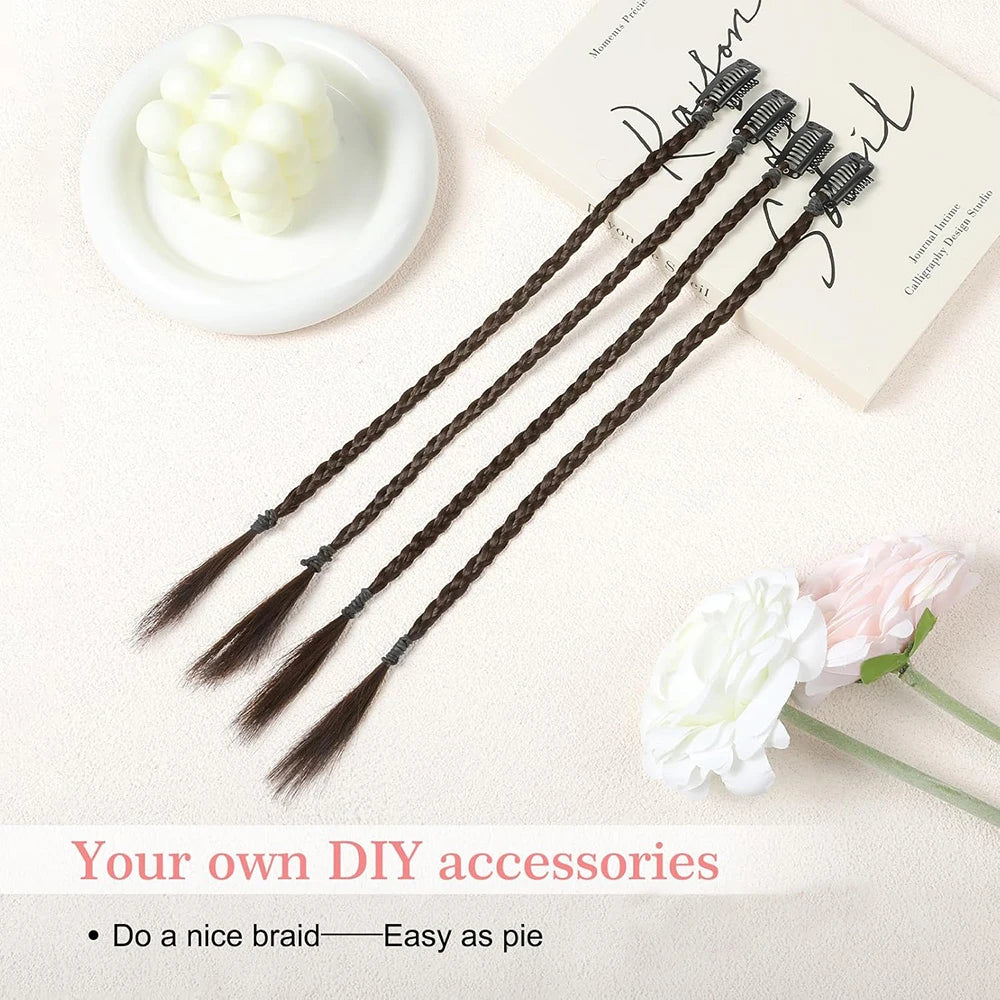 20-Inch Clip-In Synthetic Box Braid Hair Extensions
