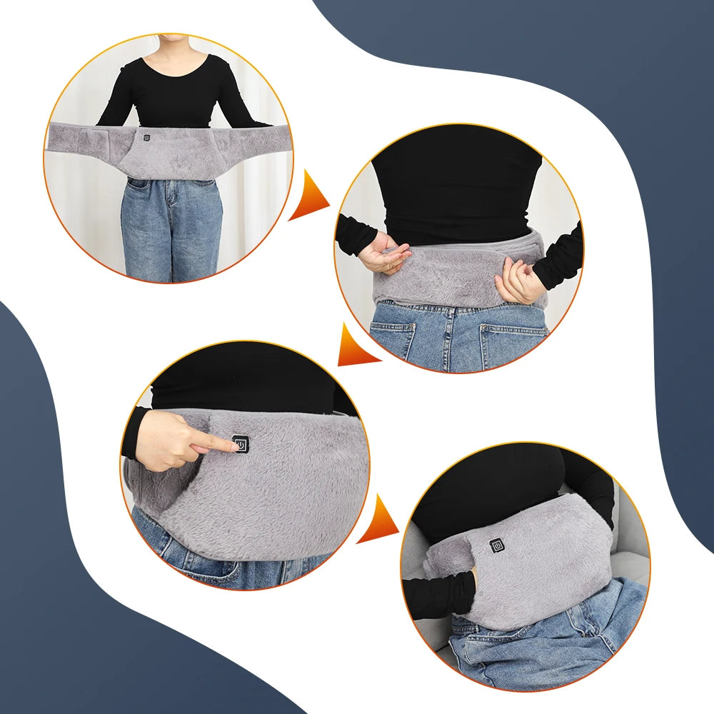 Electric Heated Waist Belt and Hand Warmer for Comfort and Pain Relief
