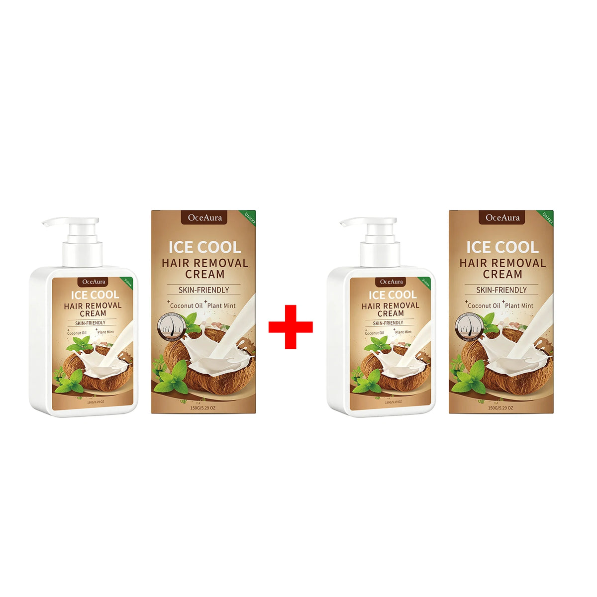 Painless Cooling Hair Removal Cream for Face and Body