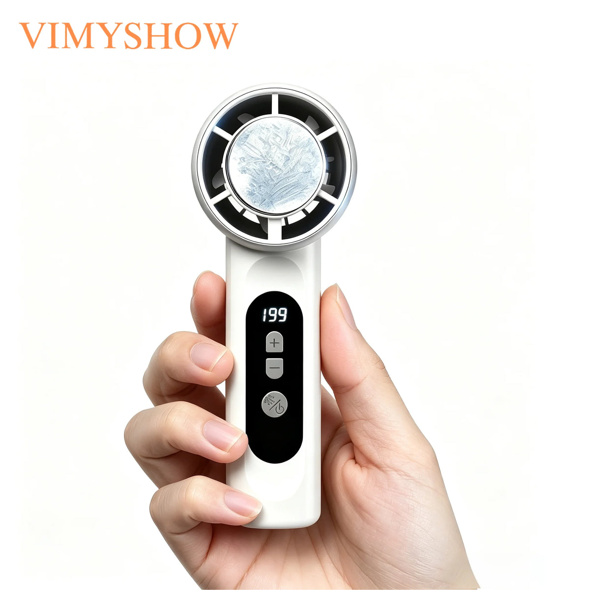 Portable Handheld Turbo Fan with Instant Ice Cooling and LED Display
