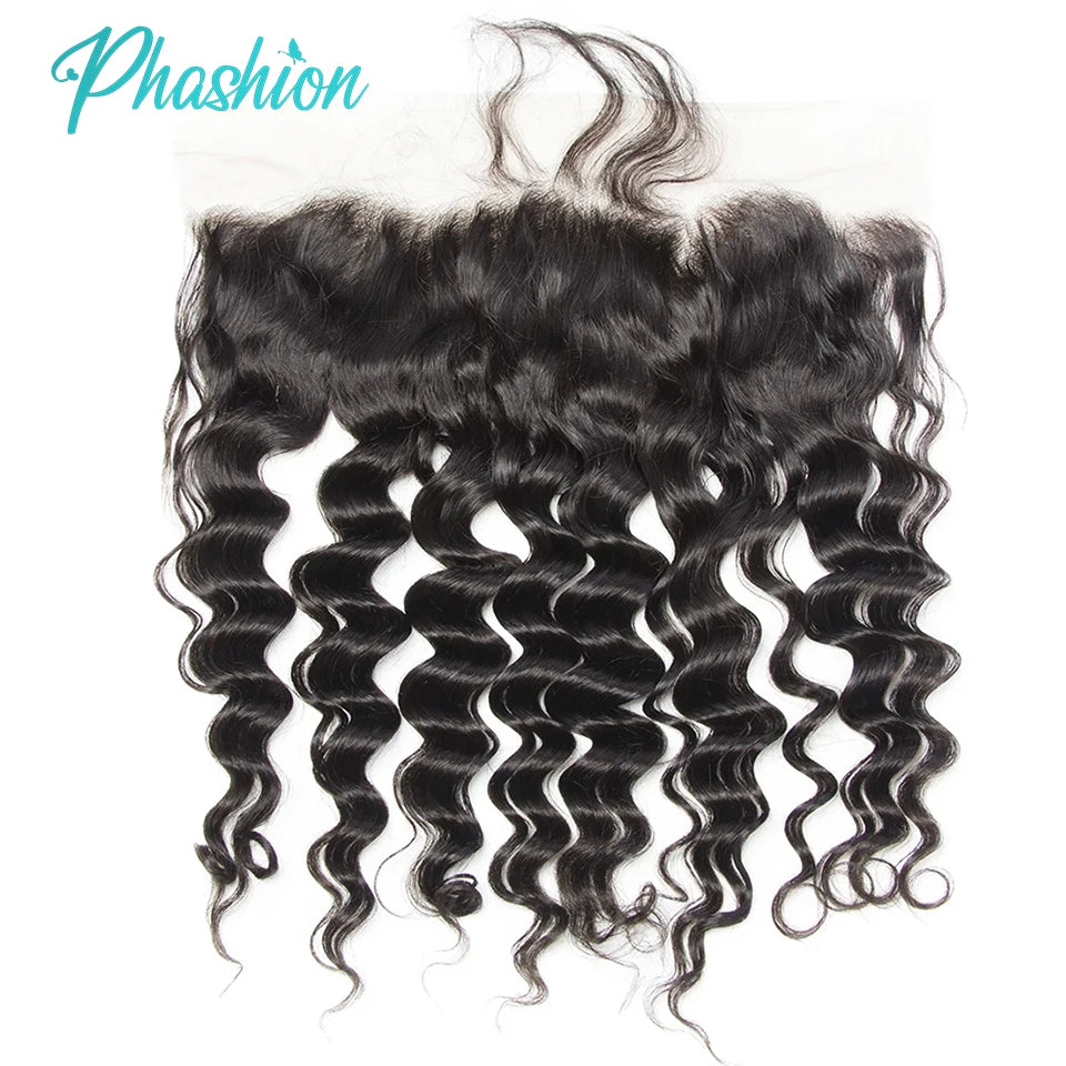 Loose Deep Wave Human Hair Lace Frontal Closure - 1