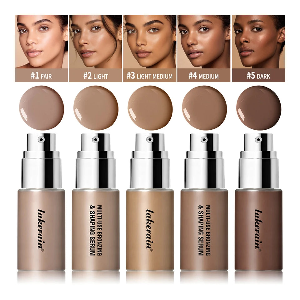 Hydrating Bronzing and Shaping Serum for Natural Face Contouring