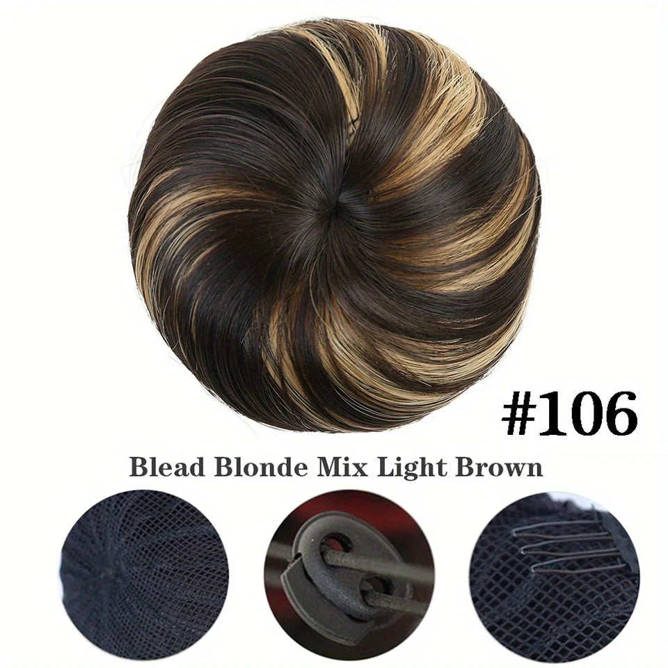Messy Bun Hair Extension with Elastic Band