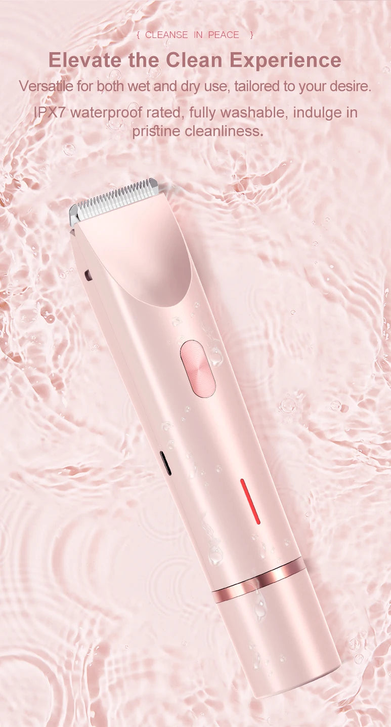 Electric Waterproof Women's Hair Shaver for Face, Bikini, and Body