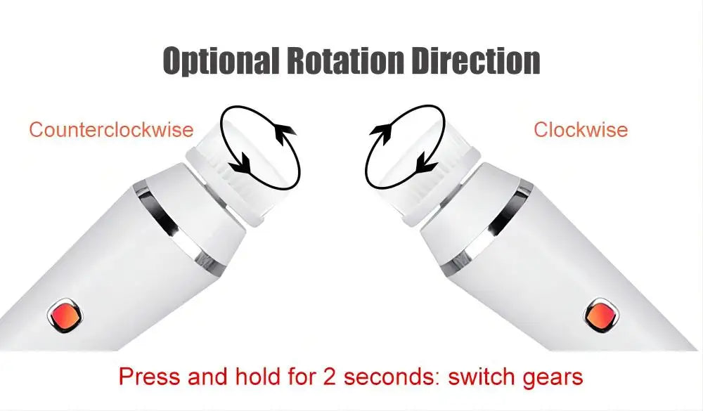 4-in-1 Electric Rotating Facial Cleansing Brush for Deep Pore Exfoliation - 12