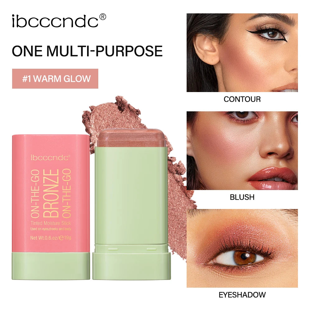 Cream Bronzer and Highlighter Stick for Face Eyes and Body Sculpting