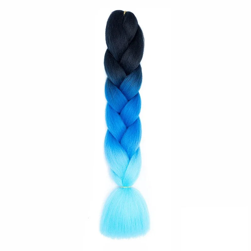 24-Inch Long Colorful Ombre Braiding Hair Extensions