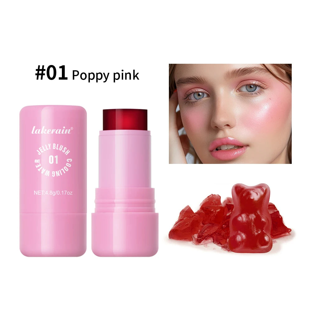 Cooling Water Jelly Blush Stick for Long Lasting Natural Lip and Cheek Tint - 19