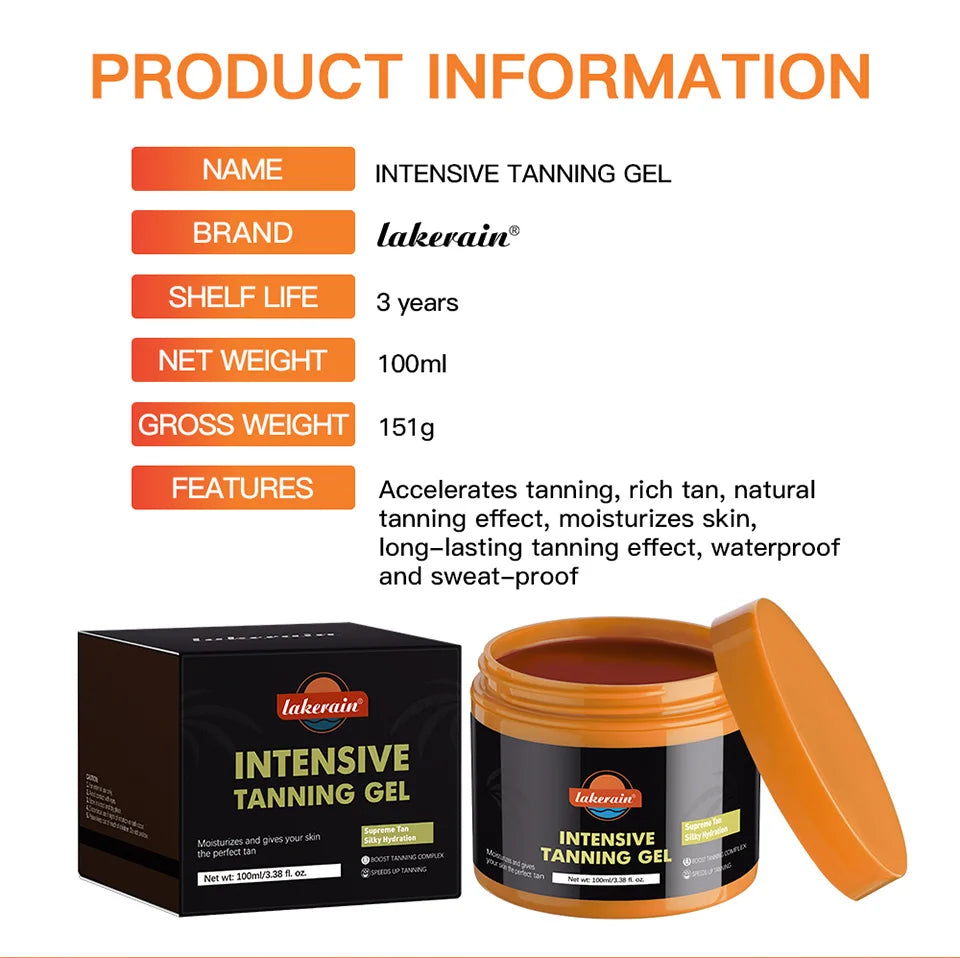 Intensive Tanning Gel for a Deep Sun-Kissed Glow and Radiant Skin