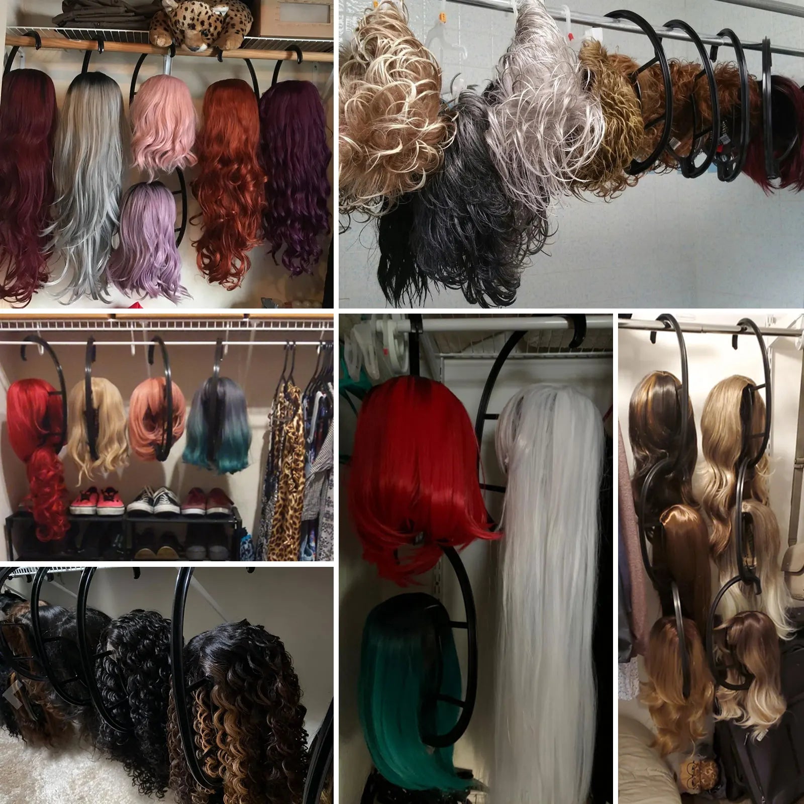 Portable Hanging Wig and Hat Stand for Quick Drying and Storage - 13