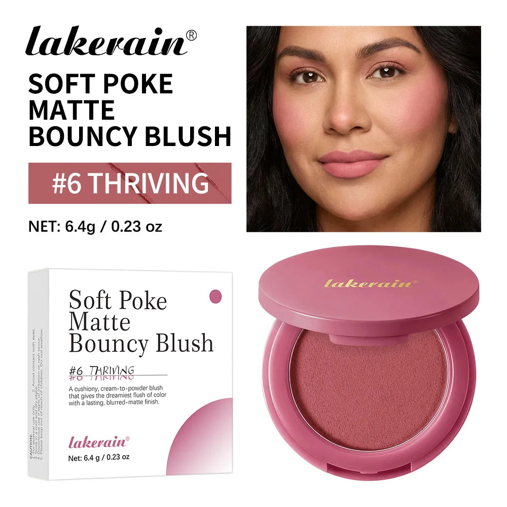 Matte Bouncy Cream-to-Powder Blush for Natural Long-Lasting Flush - 25