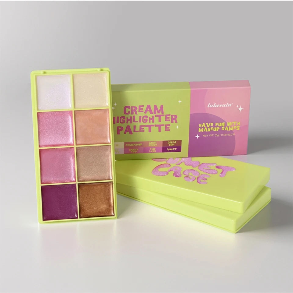 8-Color Cream Blush and Contouring Makeup Palette for Flawless Skin - 42