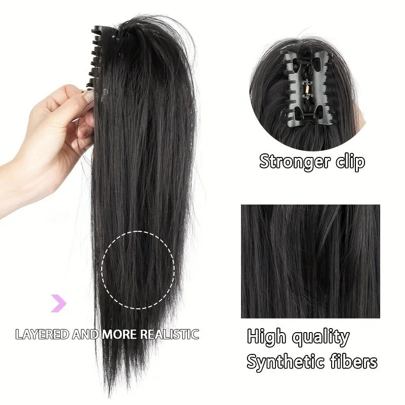 14-Inch Straight Ponytail Hair Extension Clip-In - 4