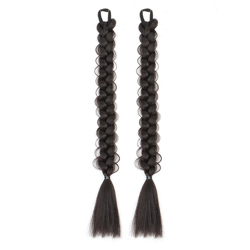 Synthetic Braided Ponytail Hair Extension Set - 7