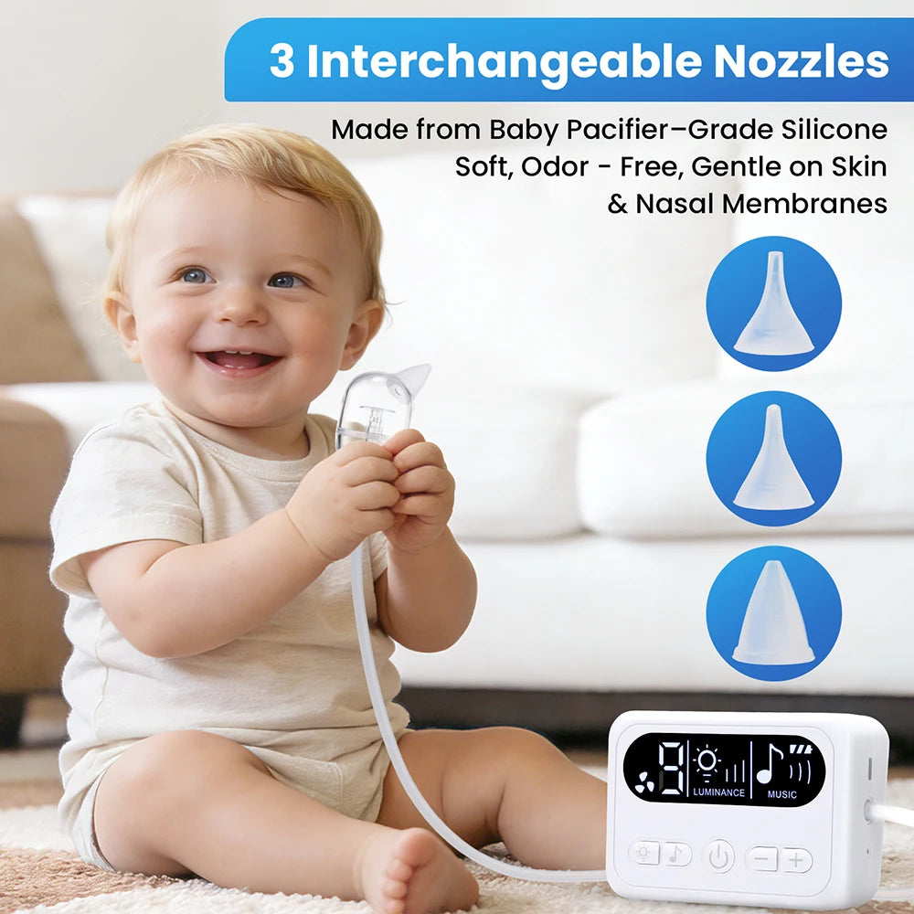 Electric Baby Nasal Aspirator with Music and Suction Control - 7