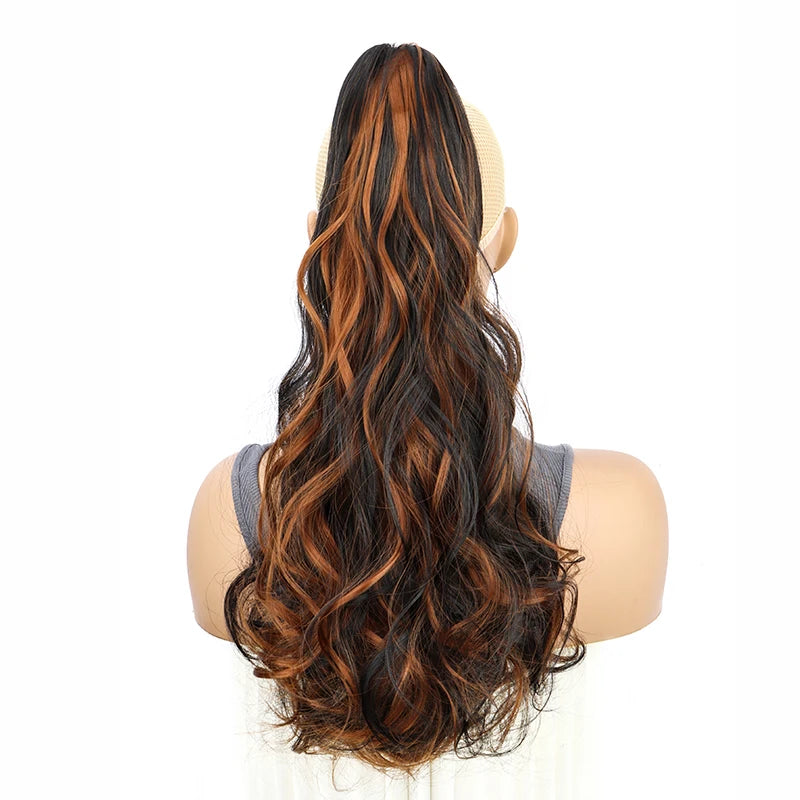 20-Inch Long Curly Claw Clip Ponytail Hair Extension