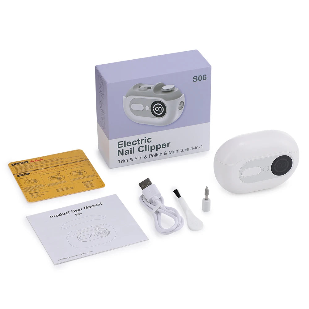 4-in-1 Electric Nail Clipper and Grooming Tool for Adults and Kids