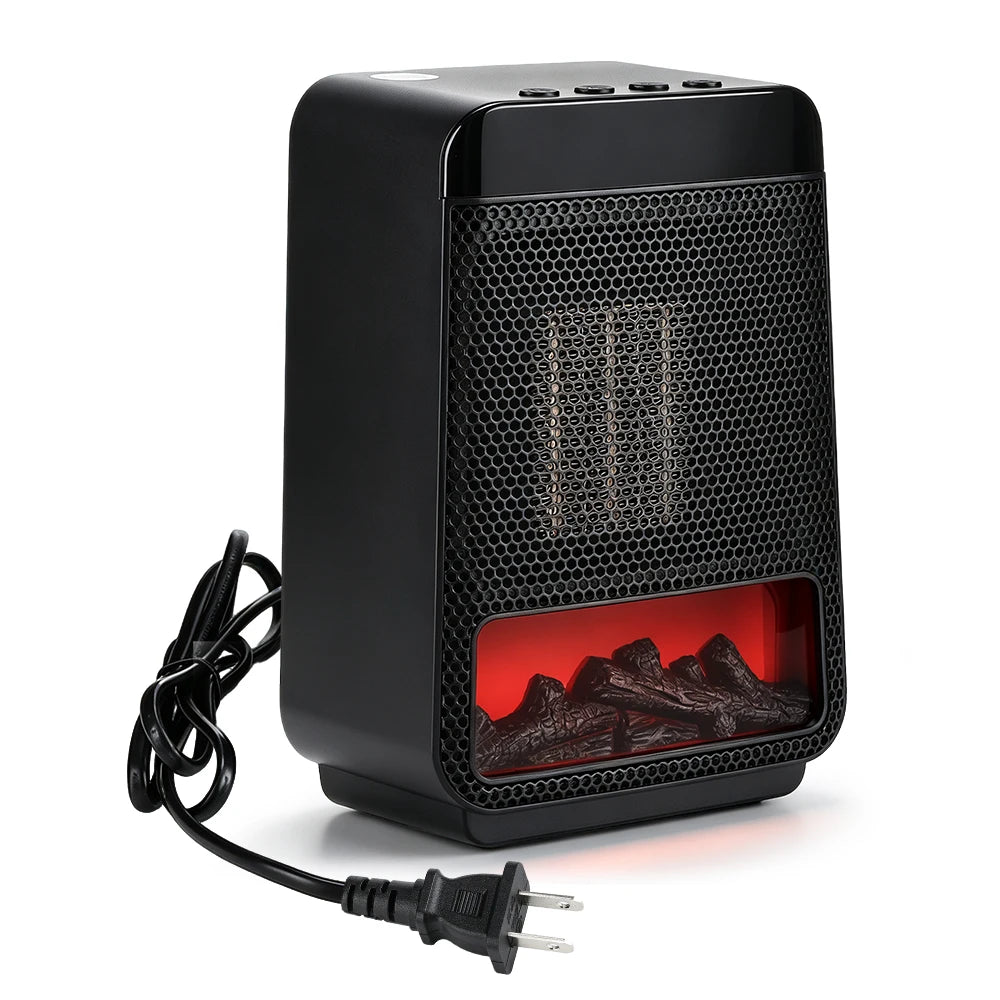 Portable Electric Space Heater with Ambient Flame Light and Timer - 27