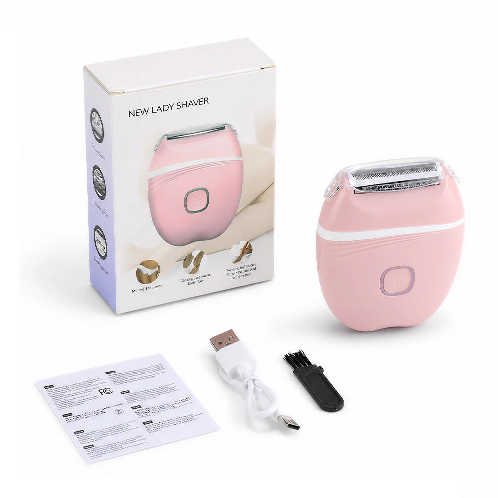 Compact 3-in-1 Electric Lady Shaver for Painless Full Body Hair Removal - 15
