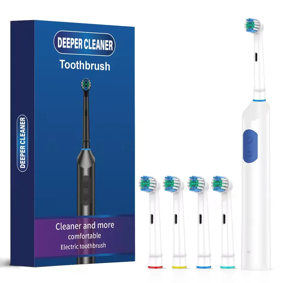 Rechargeable Electric Toothbrush with 5 Modes and 4 Replacement Heads - 19