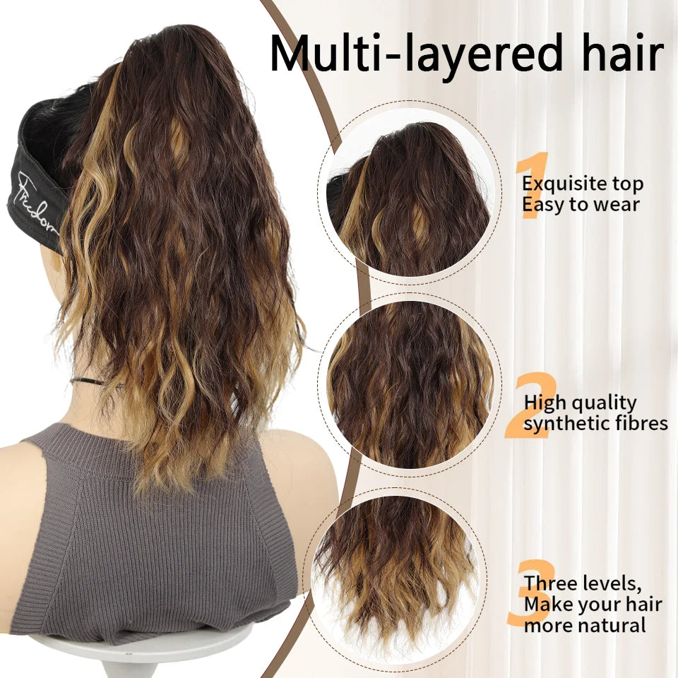 14-Inch Wavy Synthetic Claw Clip Ponytail Extension