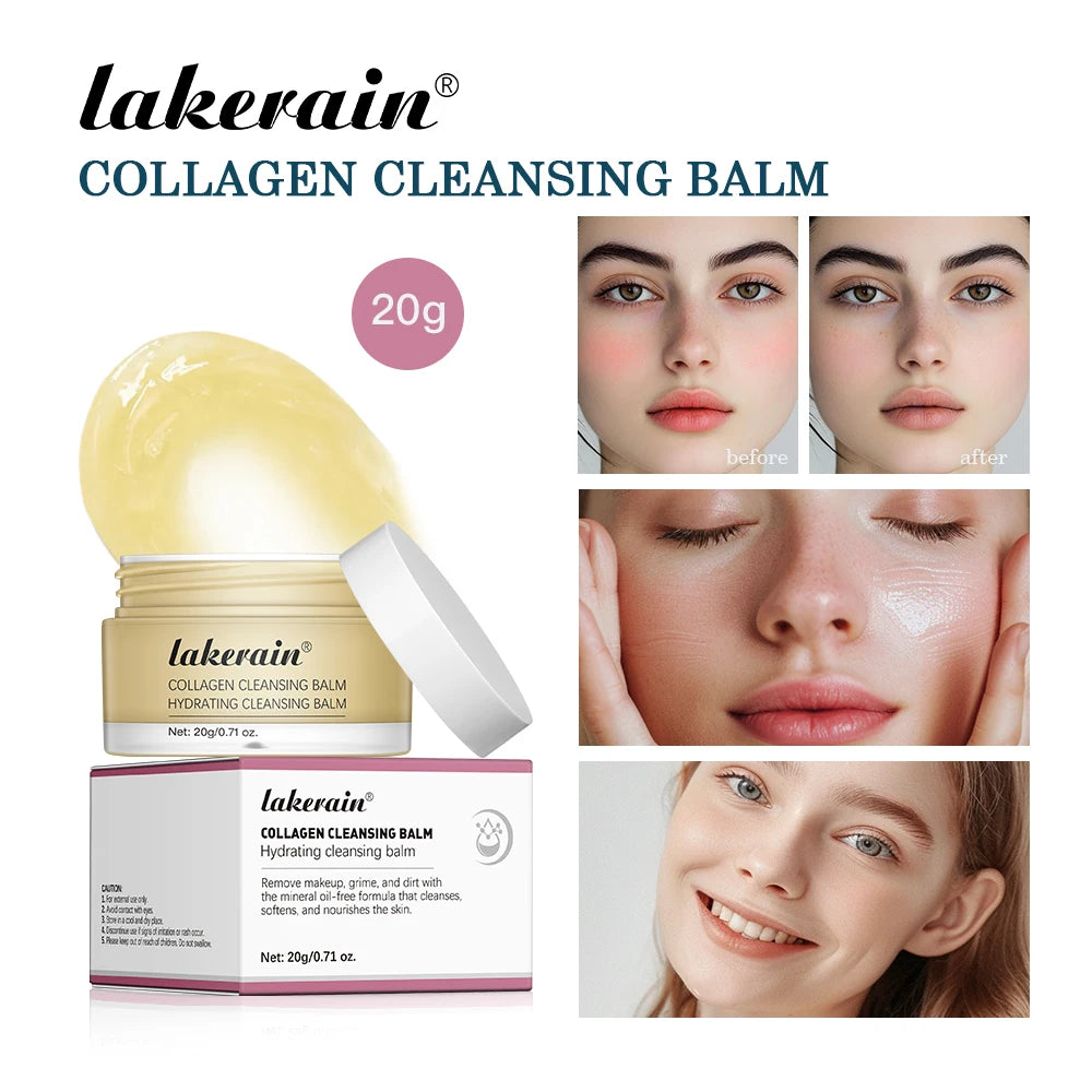 Collagen Cleansing Balm for Deep Makeup Removal and Hydrated Skin