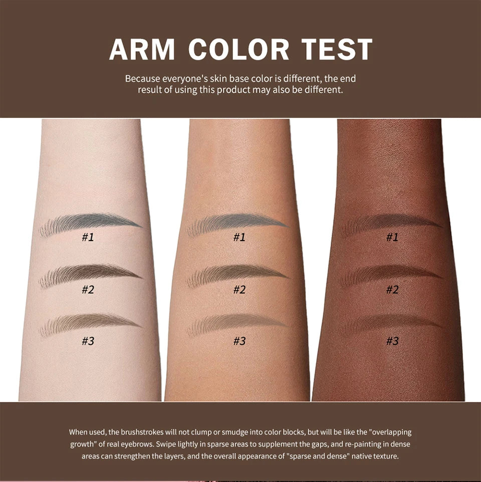 Waterproof Multi-Fork Liquid Eyebrow Pen for Natural Microbladed Brows - 10