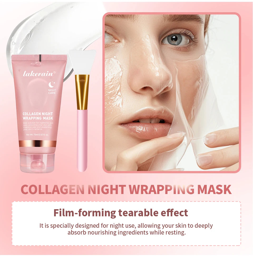 Collagen Overnight Wrapping Peel-Off Mask for Firming and Hydration - 10
