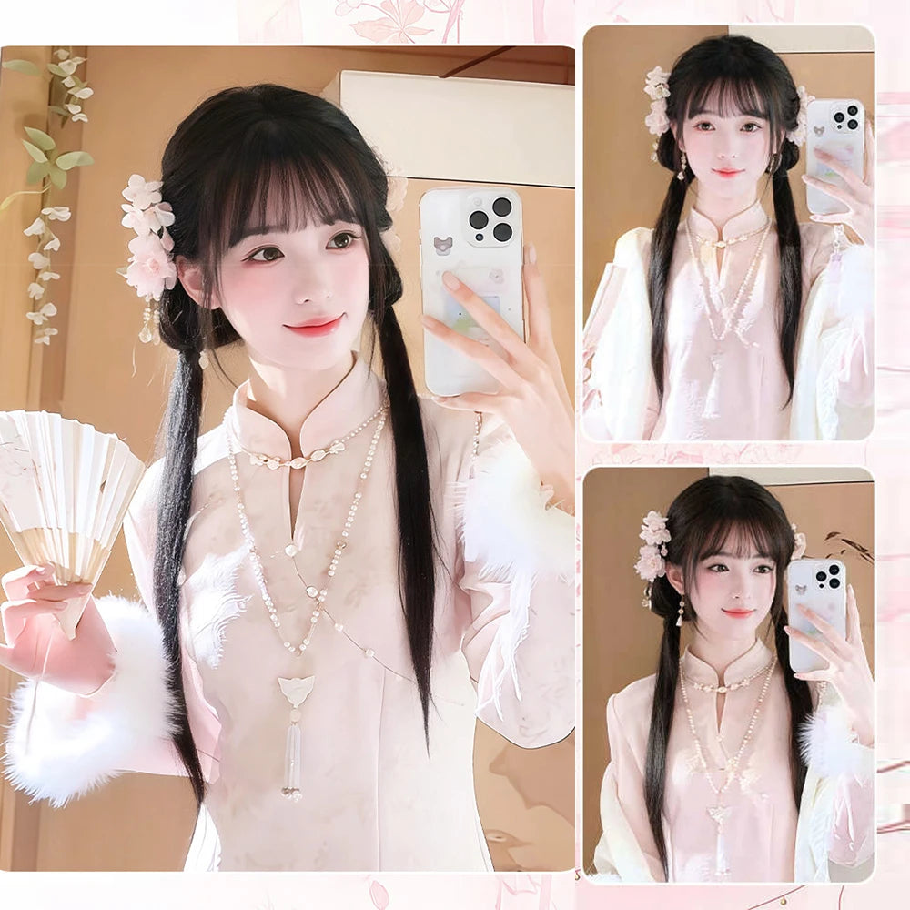 Clip-in Claw Ponytail Extension with Messy Bun for Elegant Hairstyles - 6