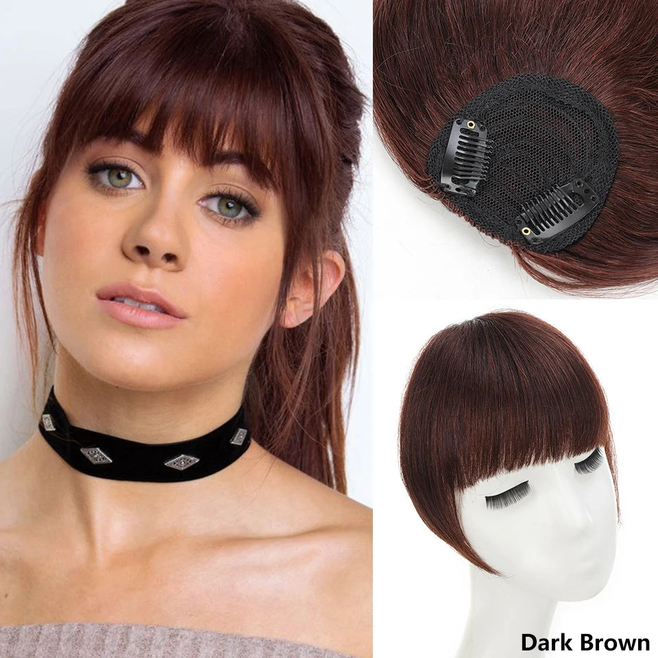 Clip-In Side Bangs Synthetic Hair Extension for Instant Volume - 13