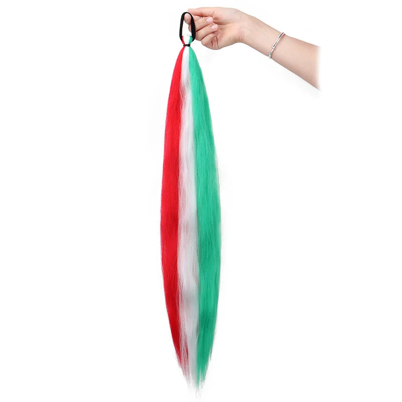 24-Inch Long Colored Braided Ponytail Hair Extension - 20