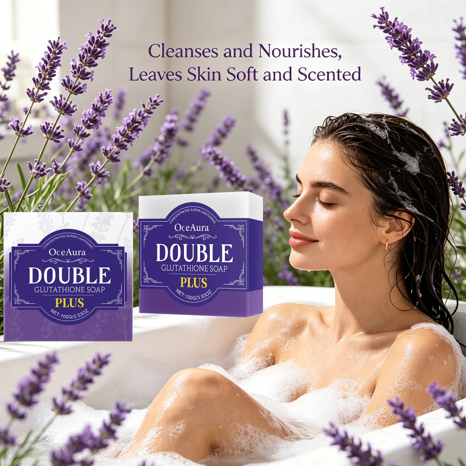 Lavender Brightening Cleansing Soap Bar for Soft and Fragrant Skin - 5