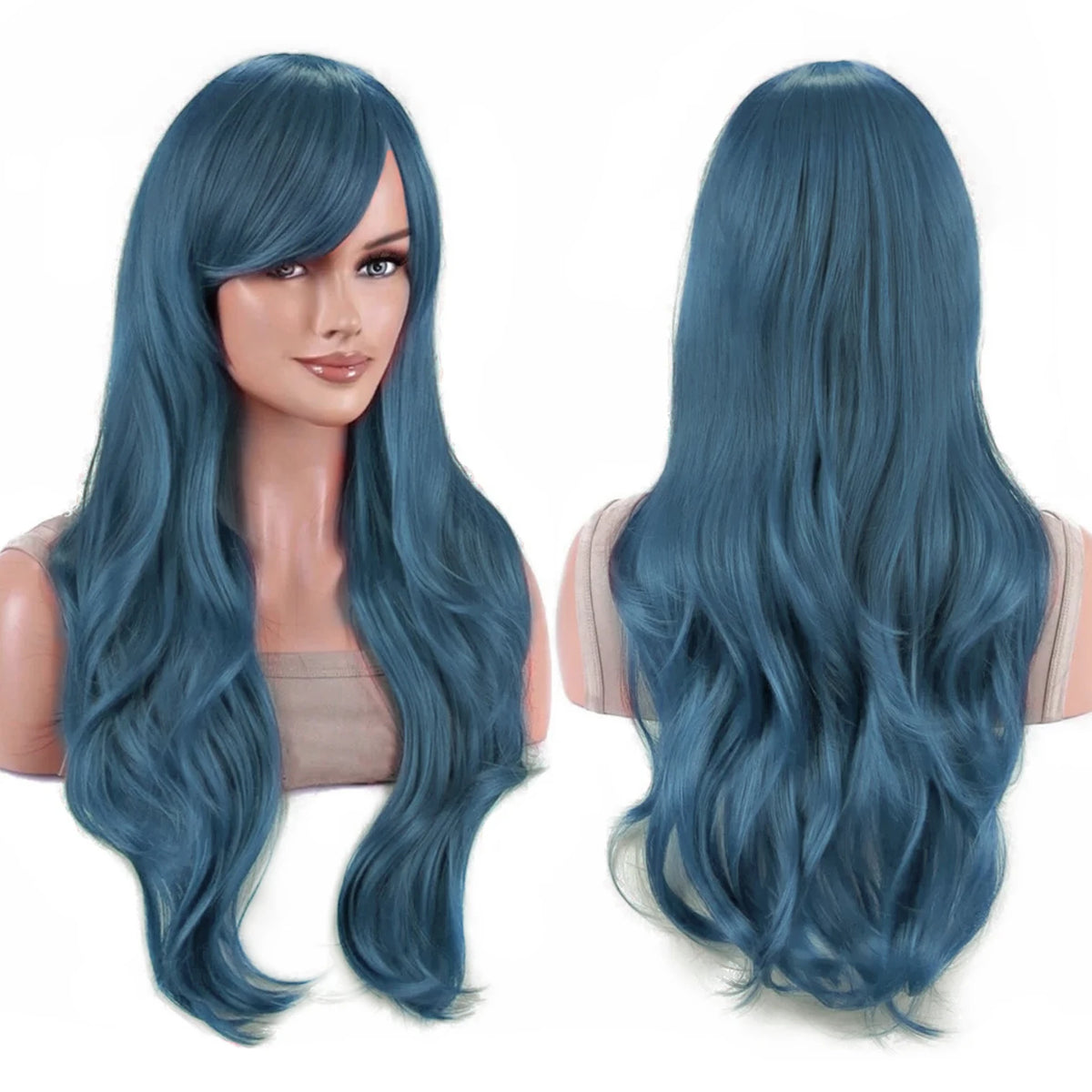 Long Wavy Teal Green Cosplay Wig for Anime Costumes