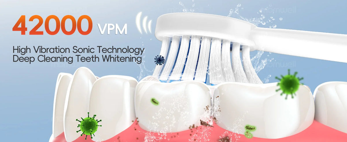 Rechargeable Sonic Electric Toothbrush for Deep Cleaning and Whitening