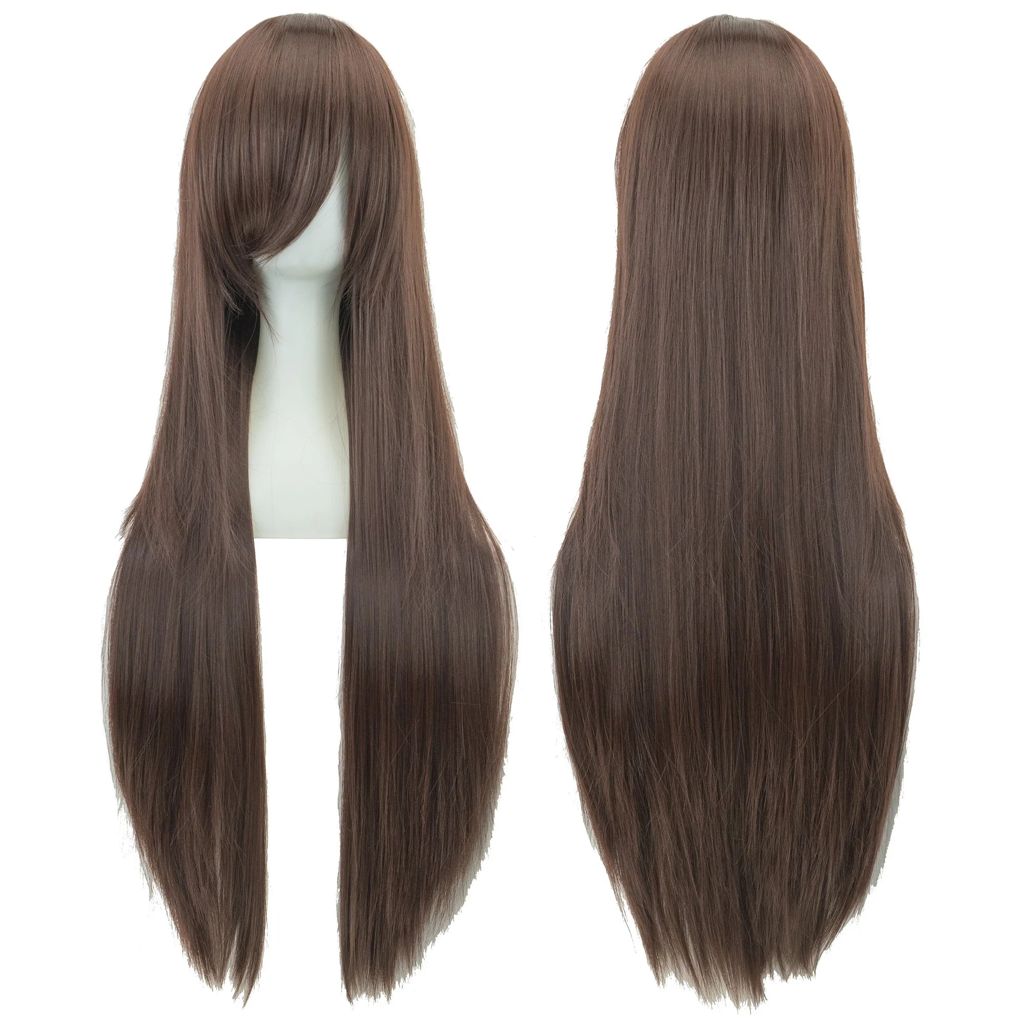 Long Straight Brown Cosplay Wig for Anime Costumes and Themed Parties - 7